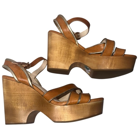 |EUC| COACH Nikkie Strappy Wood Block Heels - Picture 3 of 7